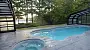 Retractable pool enclosure, Pool enclosure, retractable glass roof system, glass roof system 